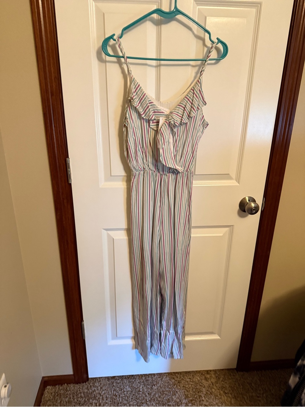All in Favor Pastel Striped Sleeveless Jumpsuit